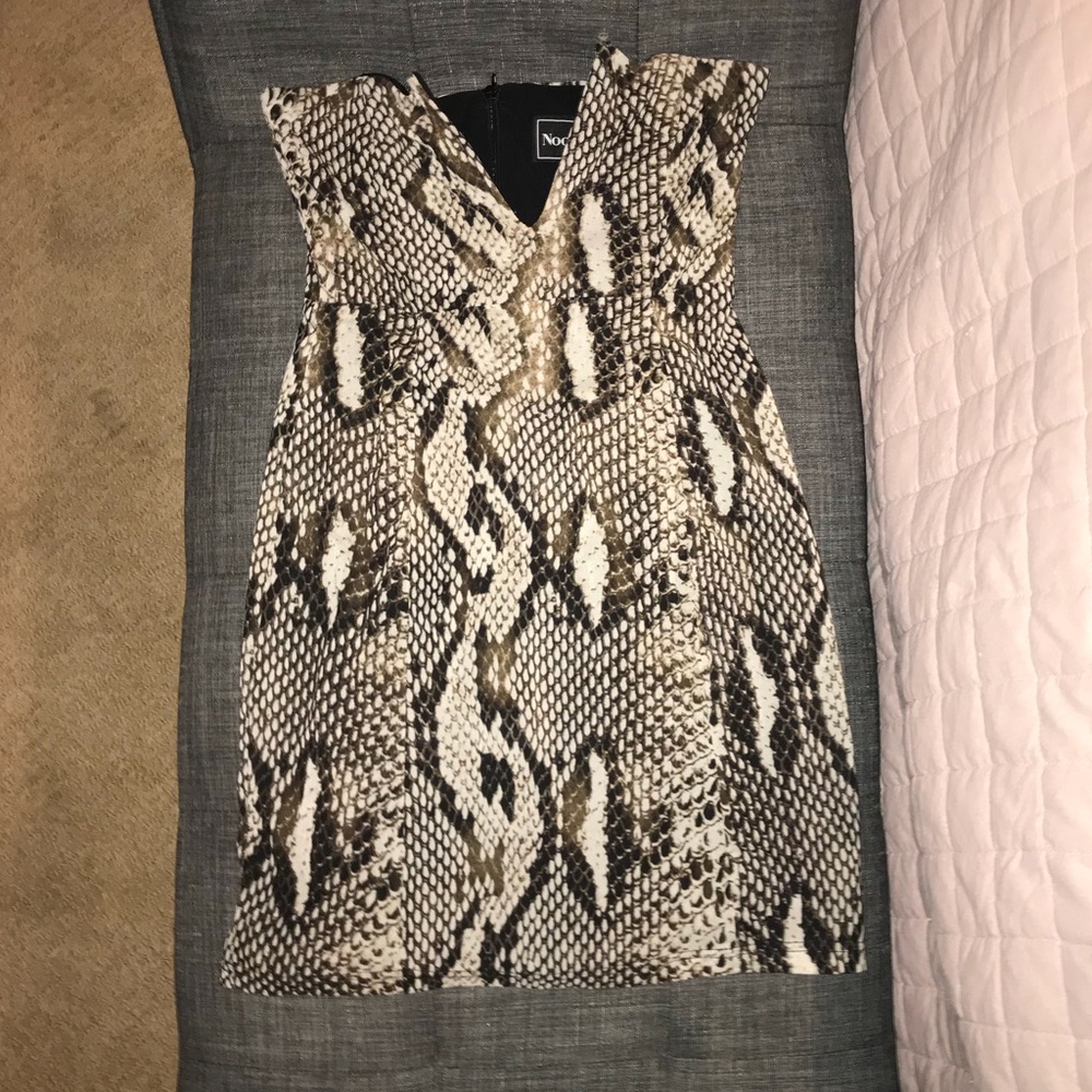 SNAKE SKIN PRINT PARTY DRESS